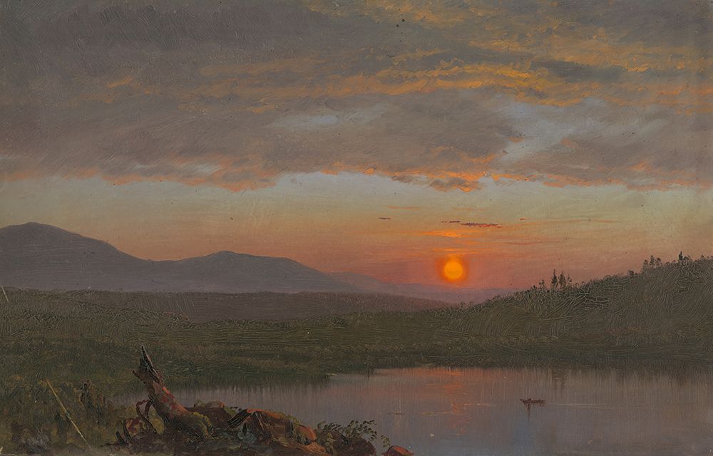 Hudson Valley, New York at Sunset 1870 art print by Frederic Edwin Church for $57.95 CAD
