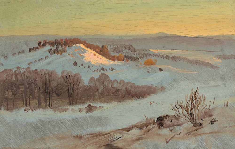 Hudson Valley, New York in Winter 1869 art print by Frederic Edwin Church for $57.95 CAD