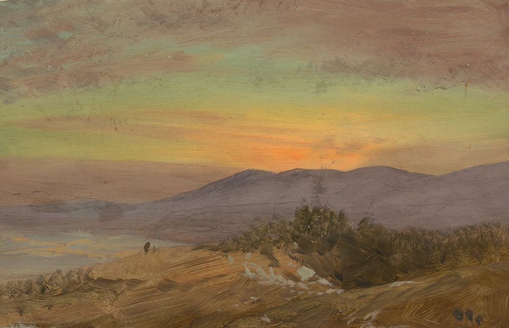 Hudson Valley, sunset 1869 art print by Frederic Edwin Church for $57.95 CAD