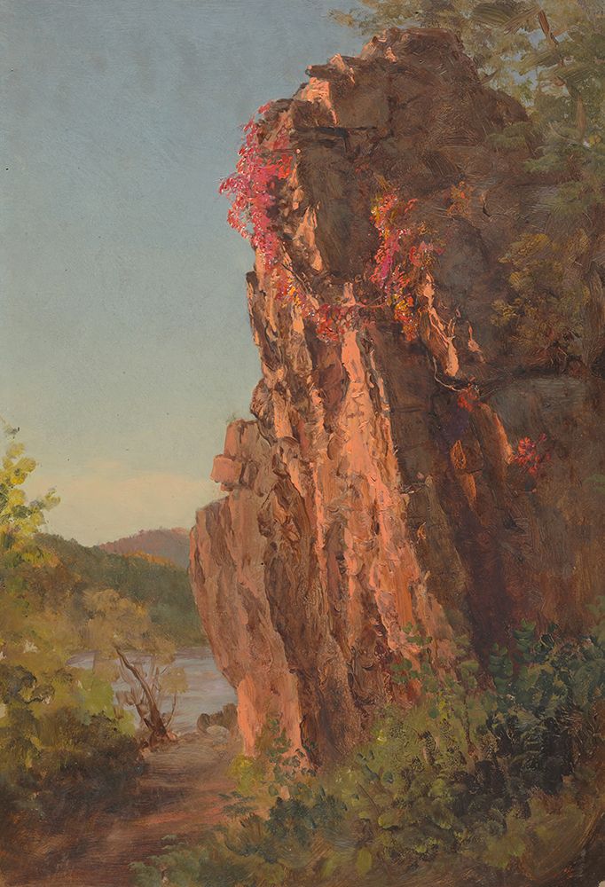 Landscape with Large Rock, possibly North Carolina 1865 art print by Frederic Edwin Church for $57.95 CAD