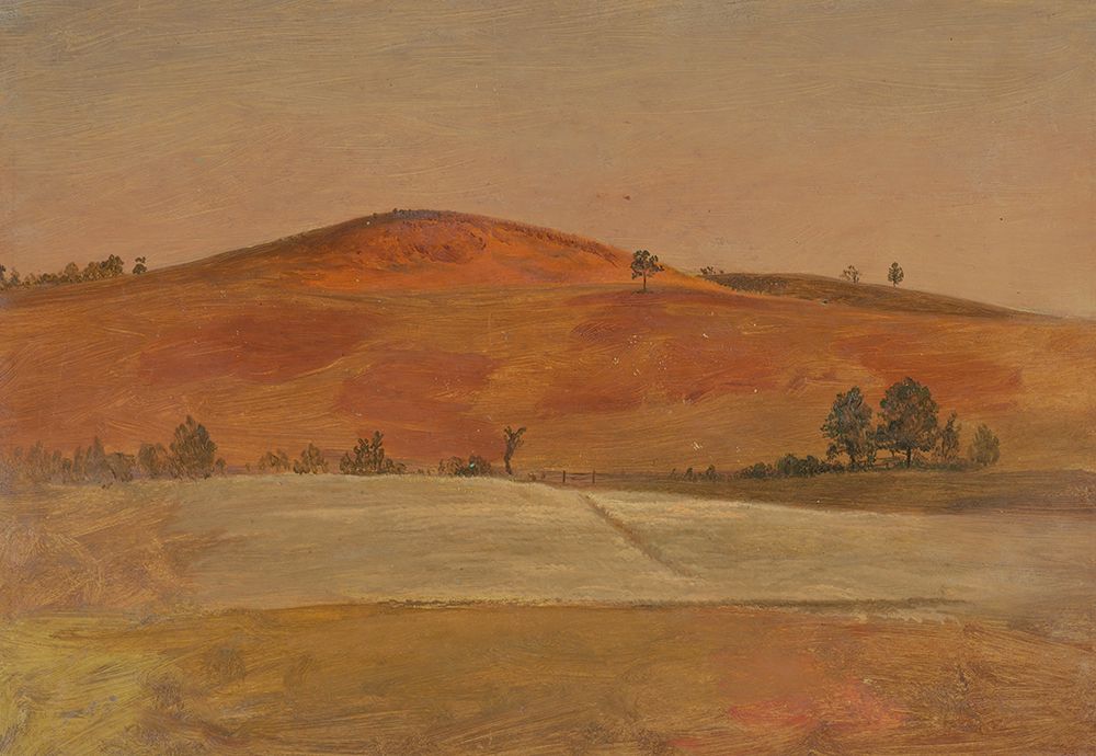 Landscape with Low Hill and Fields 1870 art print by Frederic Edwin Church for $57.95 CAD
