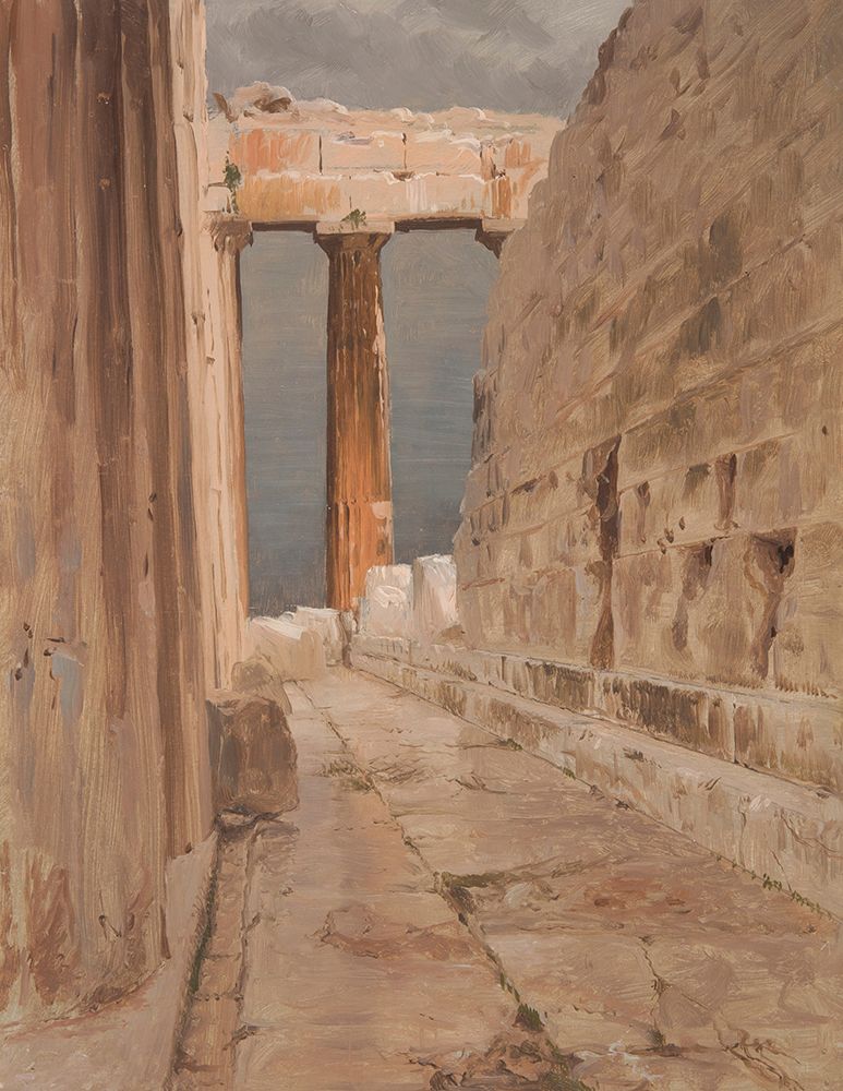 North Peristyle of the Parthenon, Athens 1869 art print by Frederic Edwin Church for $57.95 CAD