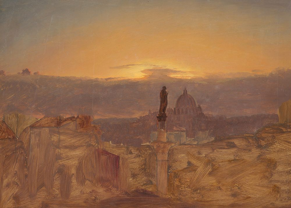 St. Peters Basilica from the Pincio, Rome 1868 art print by Frederic Edwin Church for $57.95 CAD