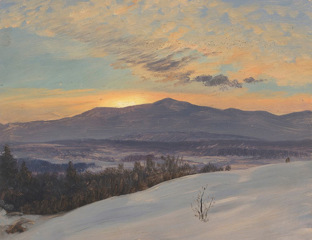 Sunset Across the Hudson Valley, Winter 1870 art print by Frederic Edwin Church for $57.95 CAD