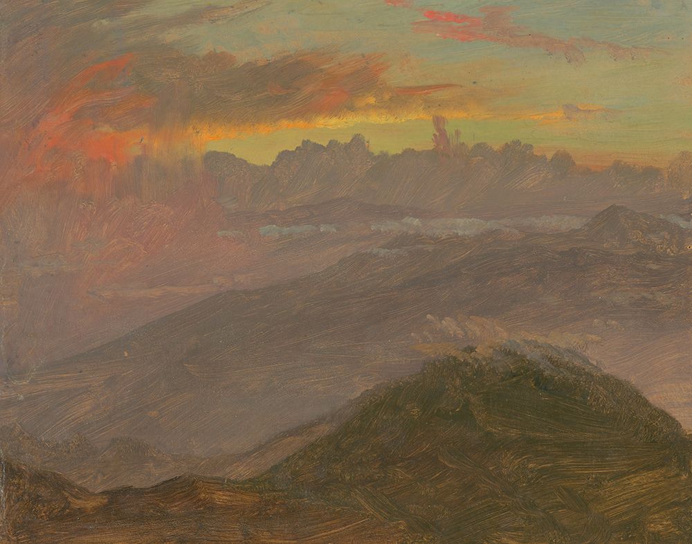 Sunset and Mountains 1865 art print by Frederic Edwin Church for $57.95 CAD