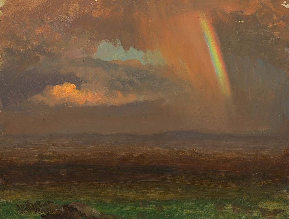 Sunset over broad landscape 1865 art print by Frederic Edwin Church for $57.95 CAD
