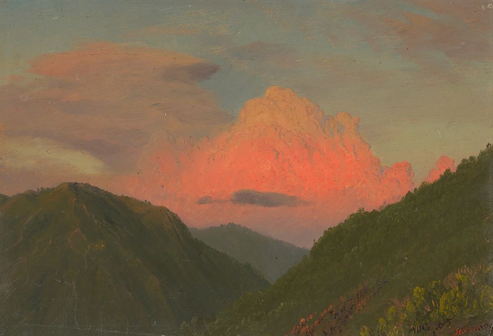Sunset over Hilltops, Jamaica, West Indies 1865 art print by Frederic Edwin Church for $57.95 CAD