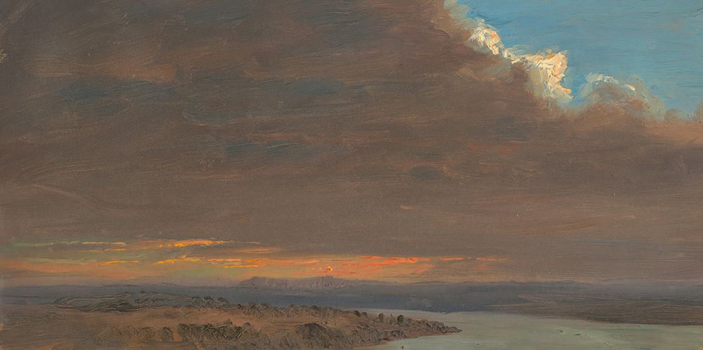 Sunset, Hudson Valley, New York 1870 art print by Frederic Edwin Church for $57.95 CAD