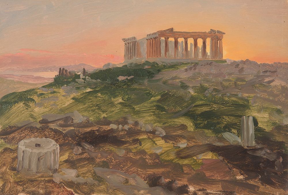 The Parthenon from the Southeast 1869 art print by Frederic Edwin Church for $57.95 CAD