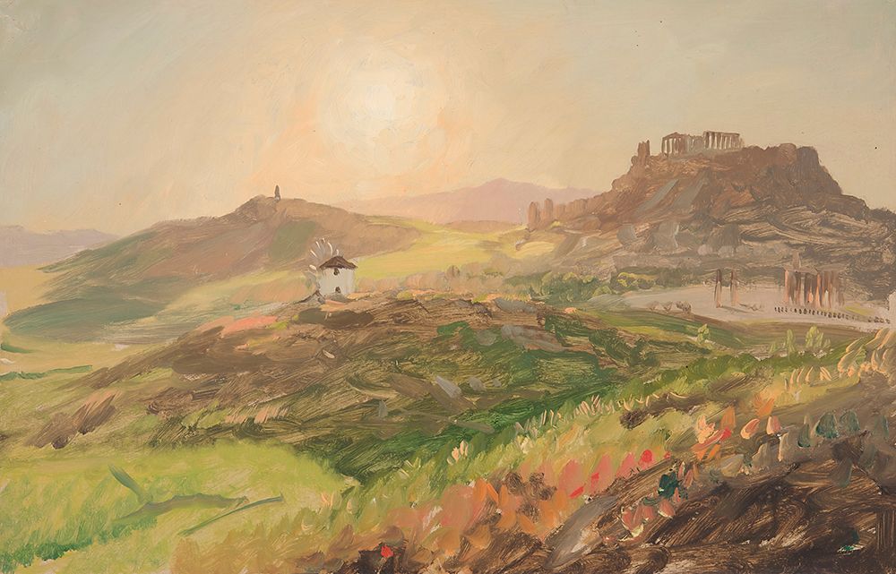 View of the Acropolis, Athens 1869 art print by Frederic Edwin Church for $57.95 CAD