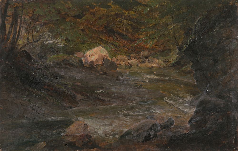 Woodland Stream 1850 art print by Frederic Edwin Church for $57.95 CAD