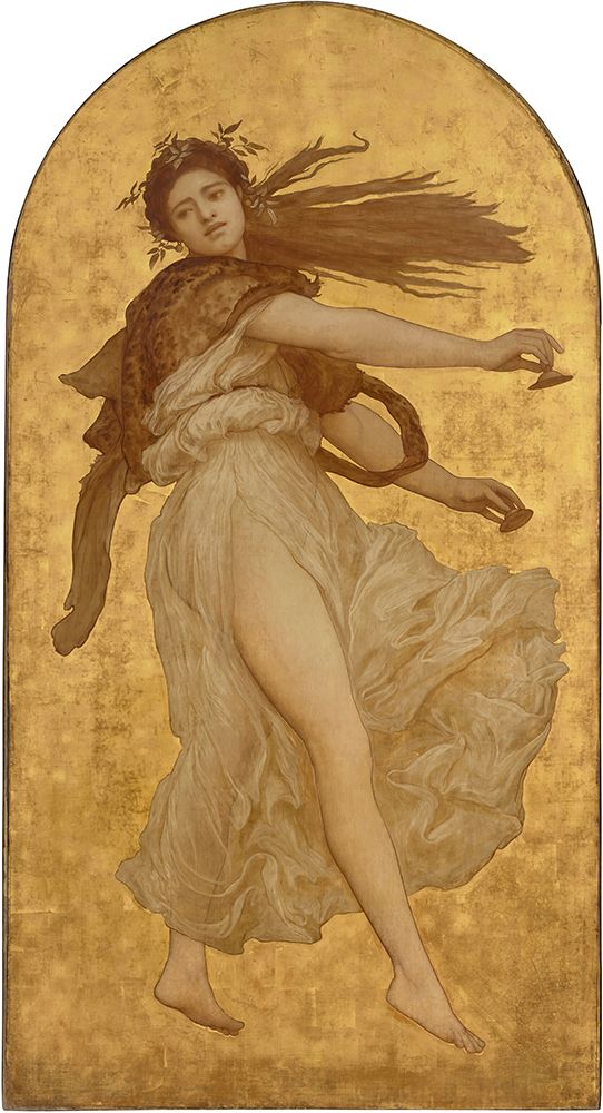 A Dancing Girl with Cymbals in a White Robe 1869 art print by Frederic Leighton for $57.95 CAD