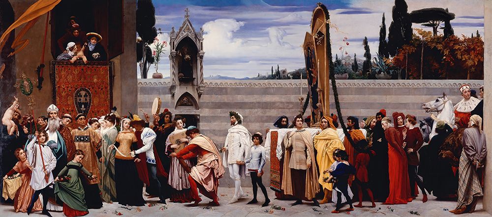 Cimabues Madonna Carried in Procession 1853 art print by Frederic Leighton for $57.95 CAD