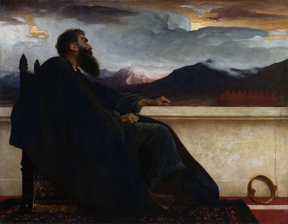 David Oh that I had wings like a Dove For then would I fly away and be at rest Psalm 55 6 1865 art print by Frederic Leighton for $57.95 CAD