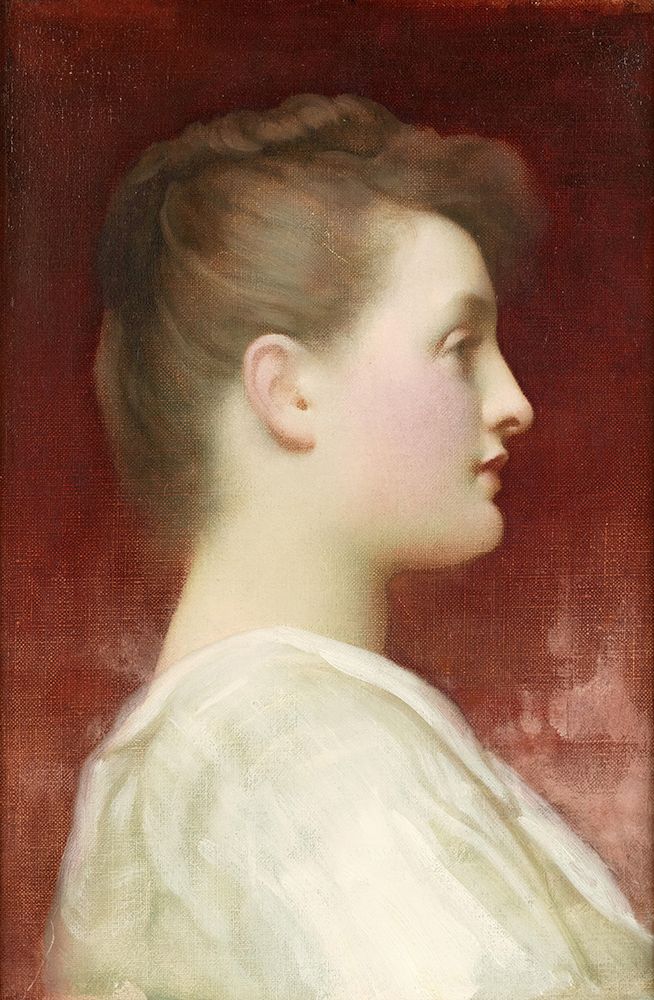 Girl in profile art print by Frederic Leighton for $57.95 CAD