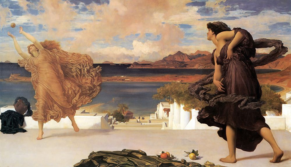 Greek girls playing ball 1871 art print by Frederic Leighton for $57.95 CAD