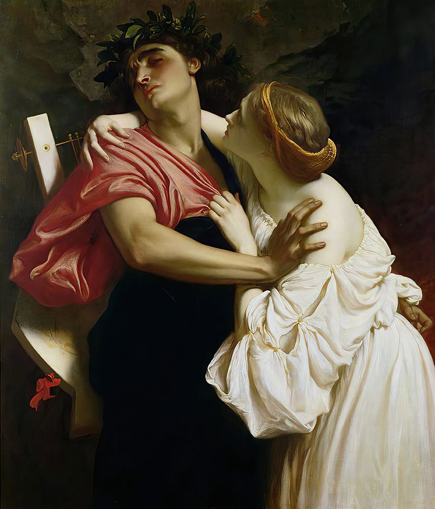 Orpheus And Eurydice 1864 art print by Frederic Leighton for $57.95 CAD