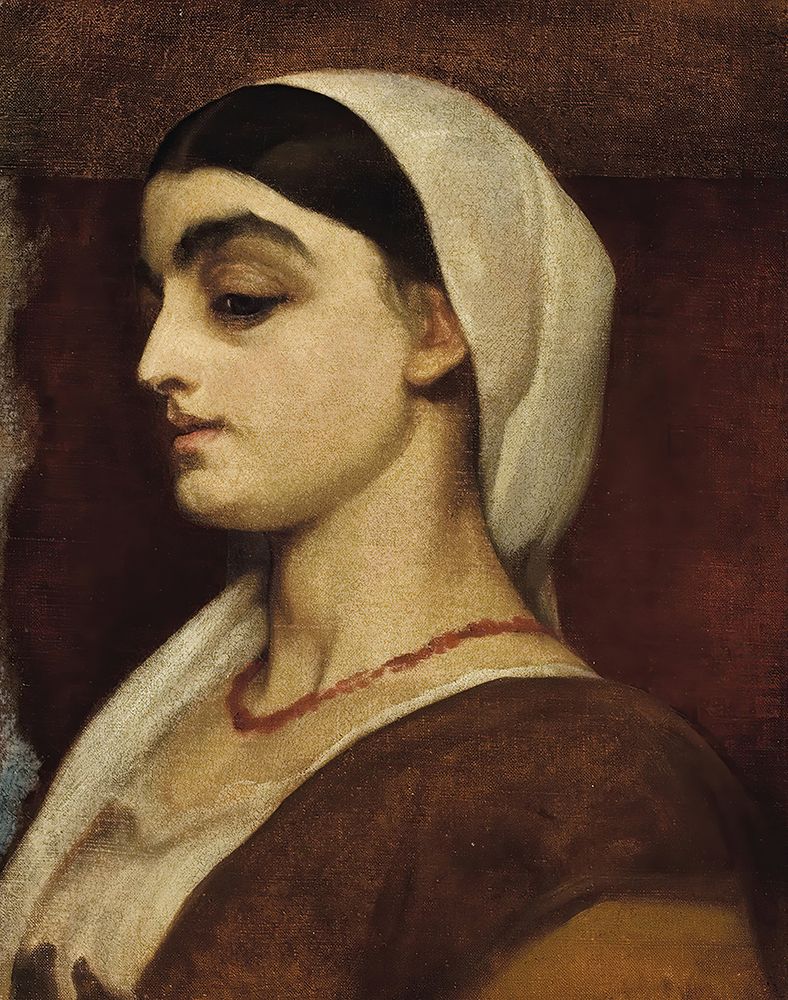 Portrait of Stella 1859 art print by Frederic Leighton for $57.95 CAD
