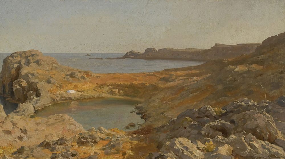 St Pauls Bay At Lindos Rhodes art print by Frederic Leighton for $57.95 CAD