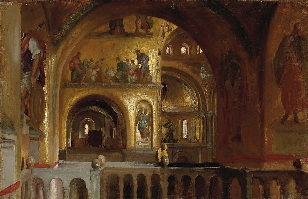 The Interior of St Marks Basilica Venice art print by Frederic Leighton for $57.95 CAD