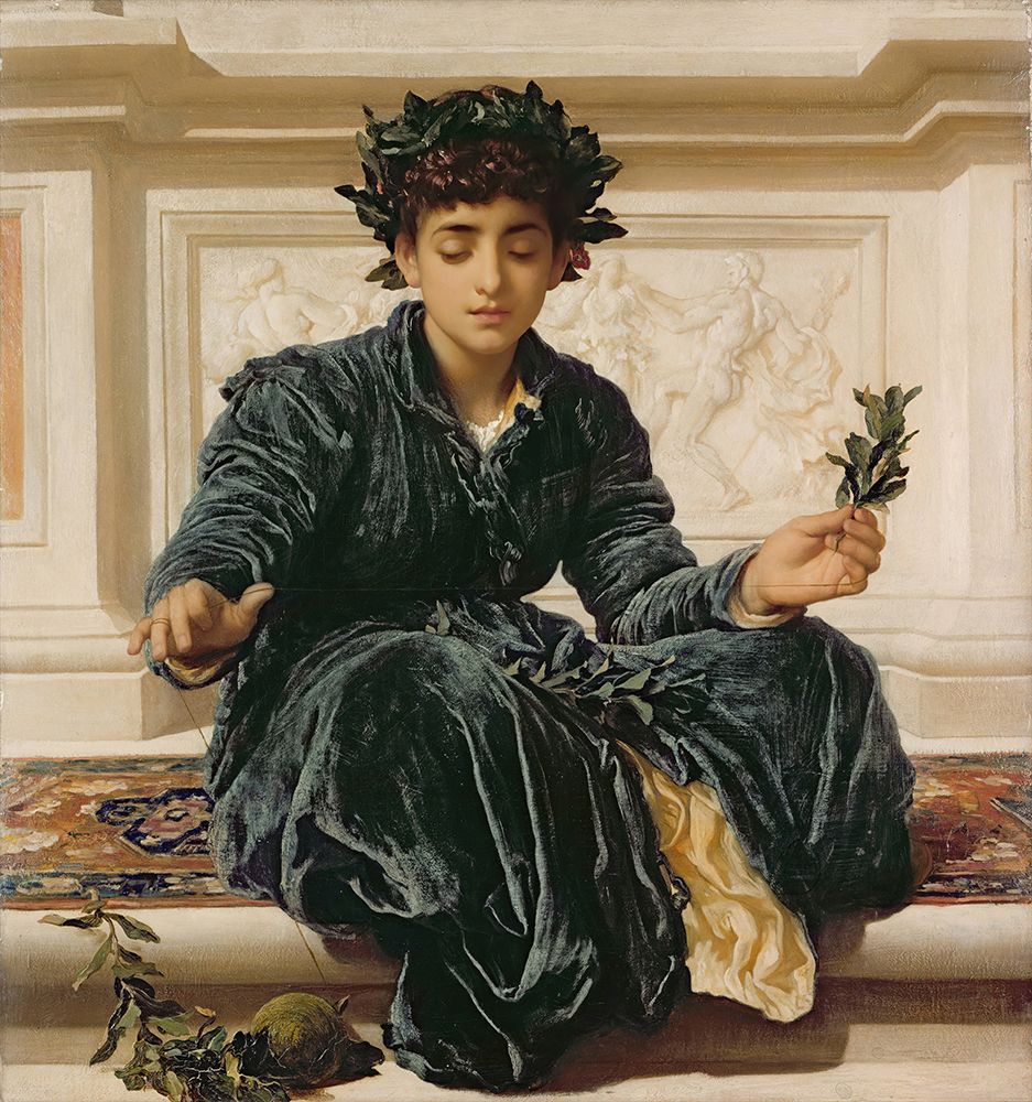 Weaving the Wreath 1872 art print by Frederic Leighton for $57.95 CAD