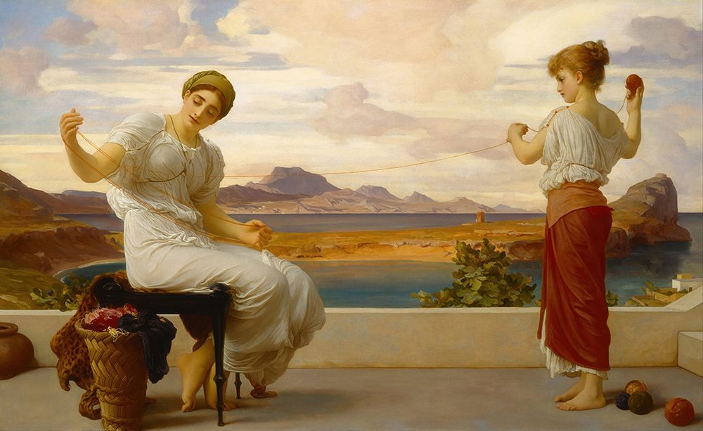 Winding the skein 1878 art print by Frederic Leighton for $57.95 CAD