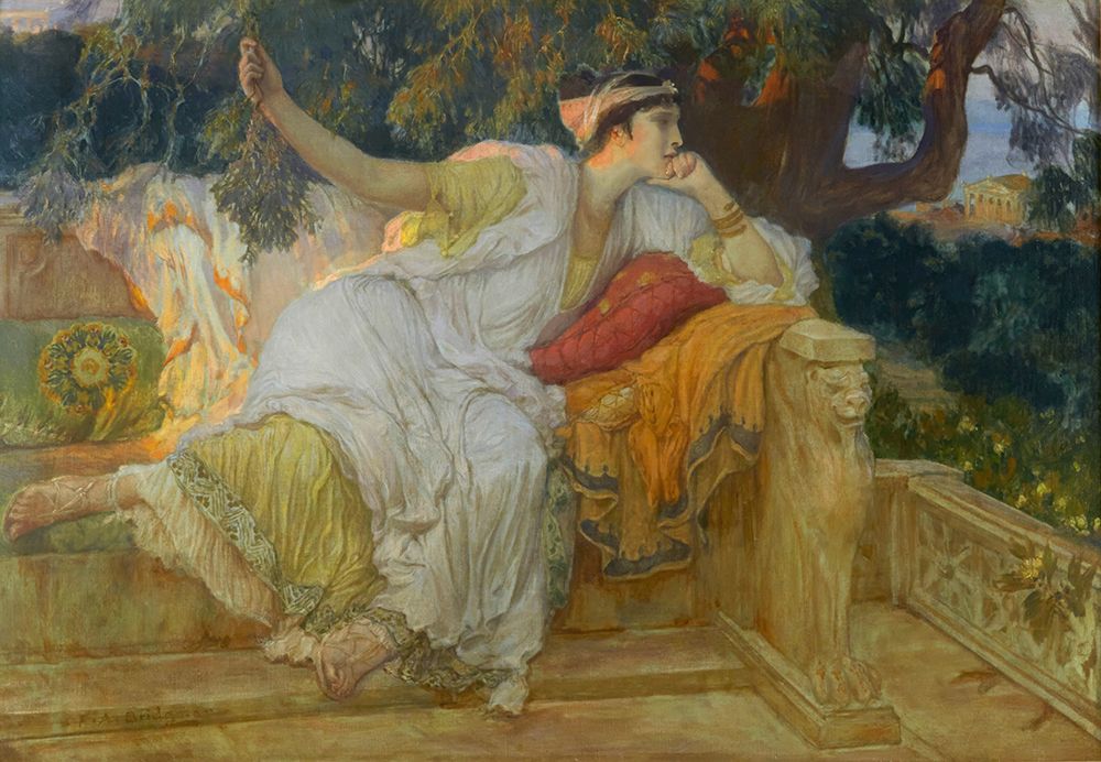 A Grecian lady 1899 art print by Frederick Arthur Bridgman for $57.95 CAD