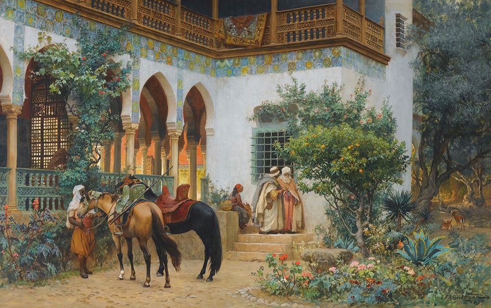 A North African Courtyard 1879 art print by Frederick Arthur Bridgman for $57.95 CAD