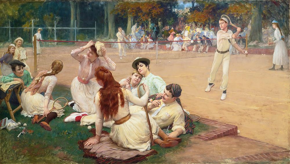 Lawn Tennis Club 1891 art print by Frederick Arthur Bridgman for $57.95 CAD