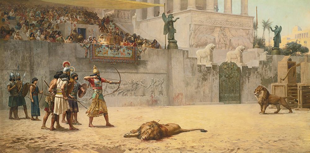 The Diversion Of An Assyrian King art print by Frederick Arthur Bridgman for $57.95 CAD