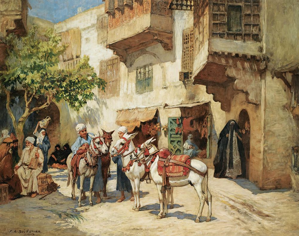 The market square I art print by Frederick Arthur Bridgman for $57.95 CAD