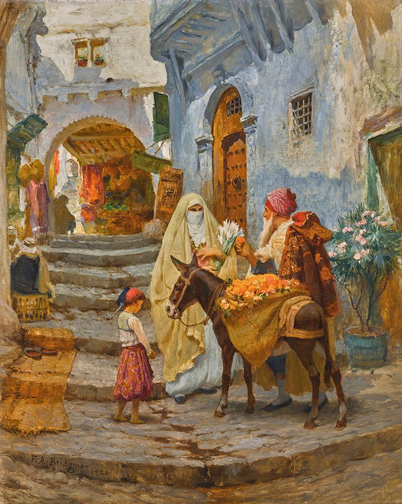 The orange seller 1920 art print by Frederick Arthur Bridgman for $57.95 CAD