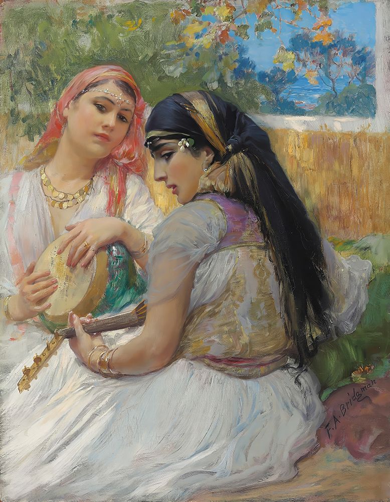 Two young Algerians art print by Frederick Arthur Bridgman for $57.95 CAD