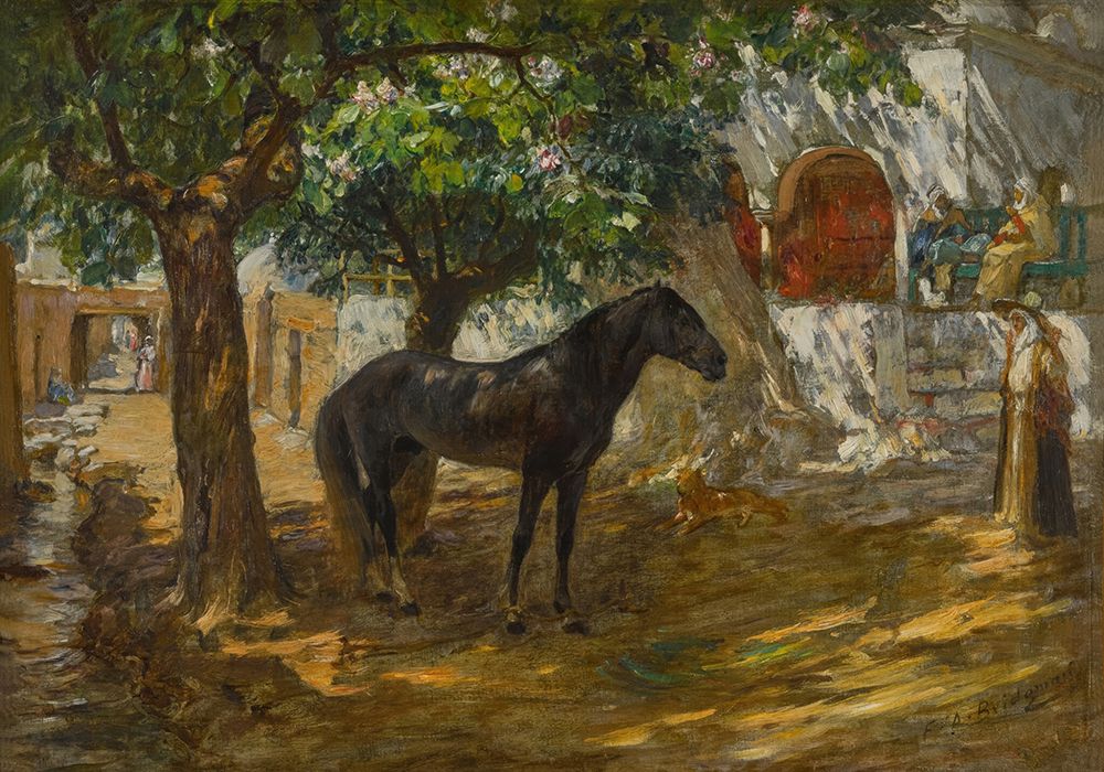 Village in the Sahara art print by Frederick Arthur Bridgman for $57.95 CAD