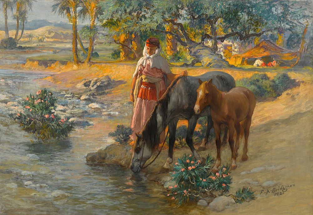 Watering the Horses 1921 art print by Frederick Arthur Bridgman for $57.95 CAD