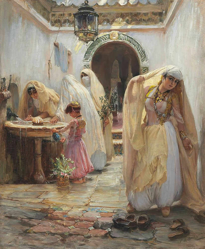 Women at the Fountain art print by Frederick Arthur Bridgman for $57.95 CAD