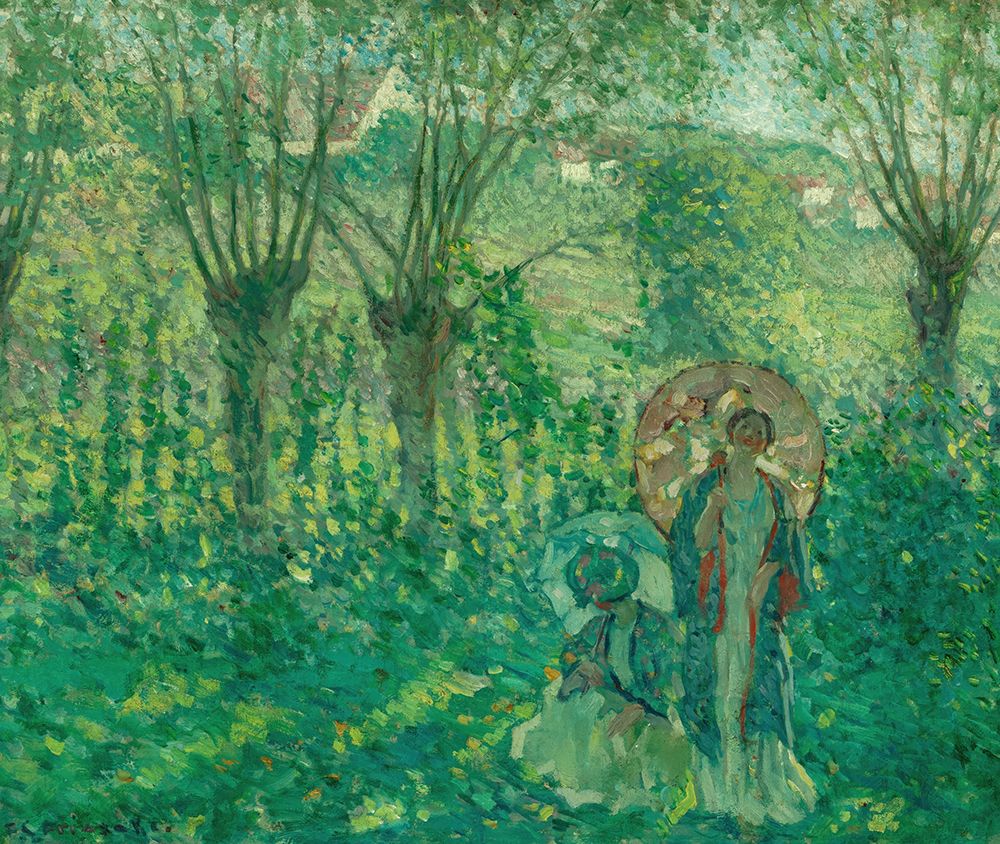 On a Walk 1908 art print by Frederick Carl Frieseke for $57.95 CAD