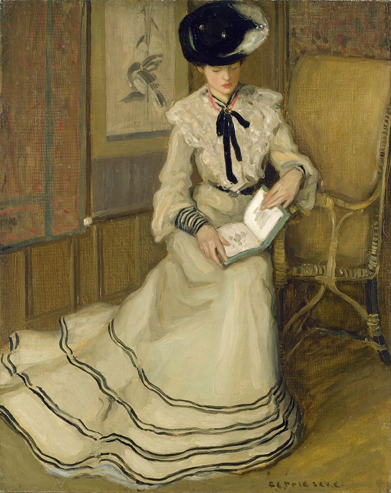 Girl Reading art print by Frederick Carl Frieseke for $57.95 CAD