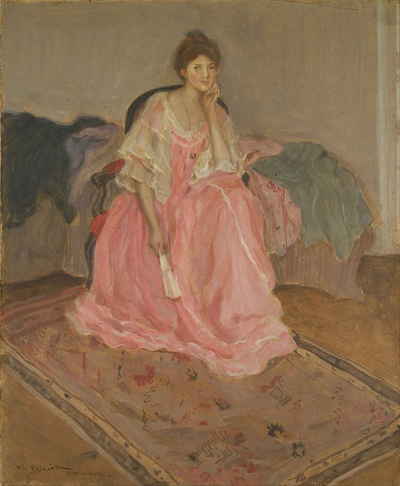 Lady in Pink 1902 art print by Frederick Carl Frieseke for $57.95 CAD