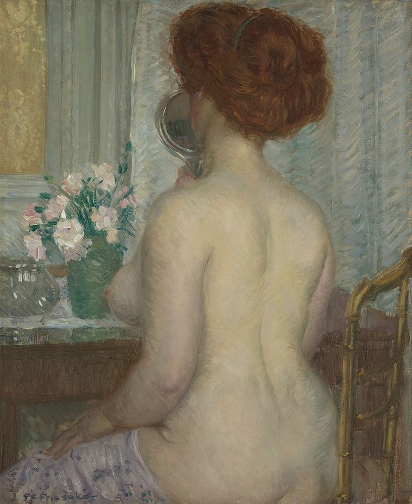Woman at a Dressing Table 1908 art print by Frederick Carl Frieseke for $57.95 CAD
