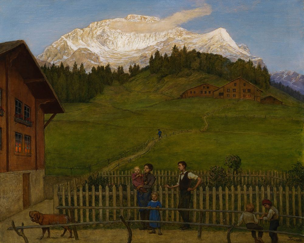 Evening in Switzerland II 1916 art print by Hans Thoma for $57.95 CAD