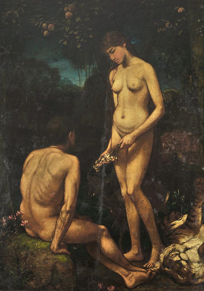 Adam and Eve 1886 art print by Hans Thoma for $57.95 CAD
