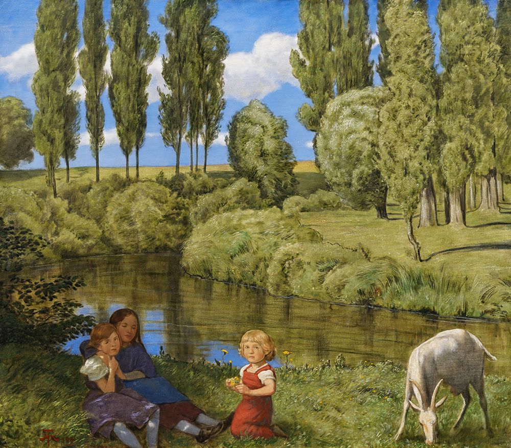 Am Stillen Bach 1901 art print by Hans Thoma for $57.95 CAD