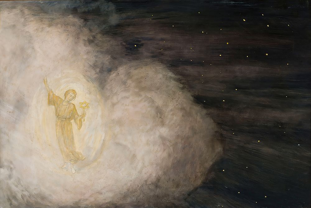 Angel with the star of Bethlehem art print by Hans Thoma for $57.95 CAD