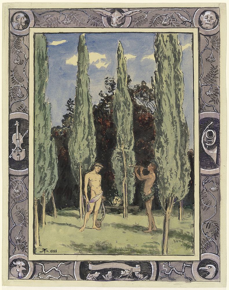 Apollo and Marsyas 1888 II art print by Hans Thoma for $57.95 CAD