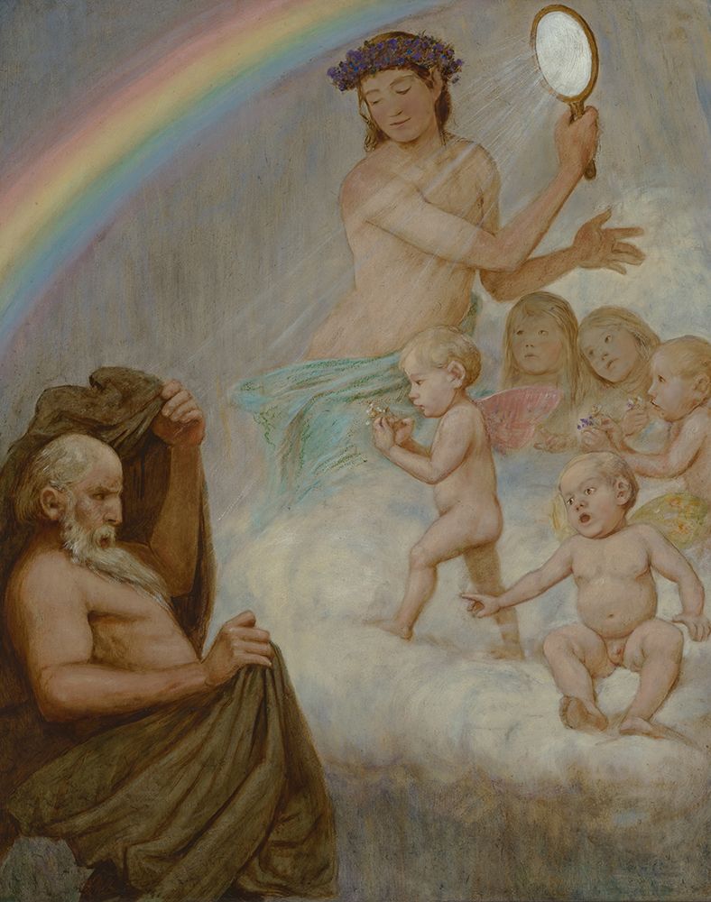 April the spring goddess dazzles the winter 1906 art print by Hans Thoma for $57.95 CAD