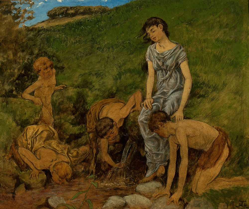 At the spring well art print by Hans Thoma for $57.95 CAD