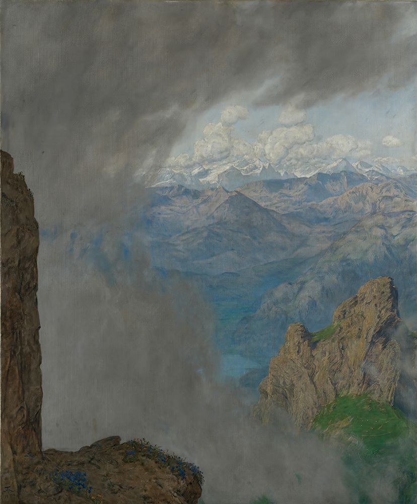 View from Pilatus 1904 art print by Hans Thoma for $57.95 CAD
