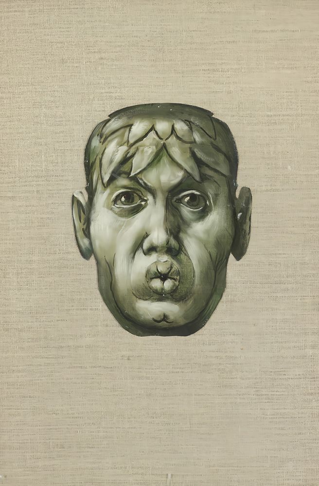 Blowing mask art print by Hans Thoma for $57.95 CAD