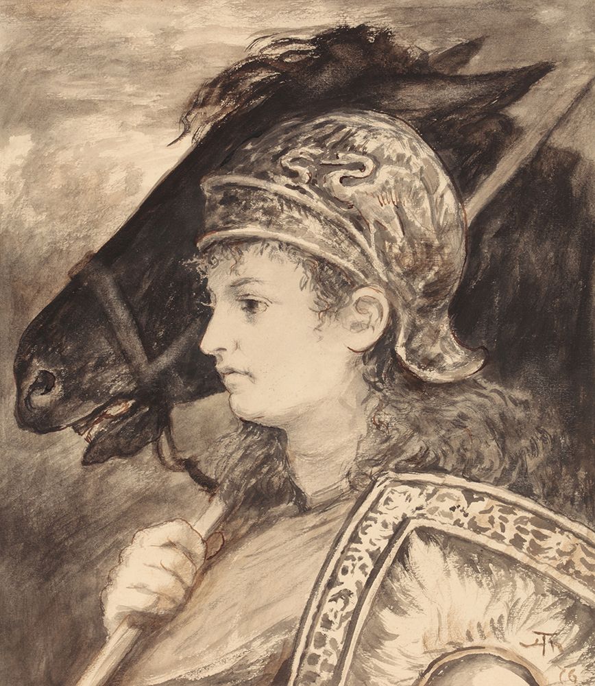 Brunhilda with Grane 1876 art print by Hans Thoma for $57.95 CAD